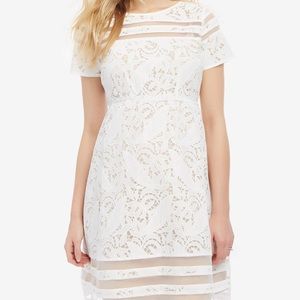 Motherhood Maternity Lace illusion dress